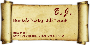 Benkóczky József névjegykártya